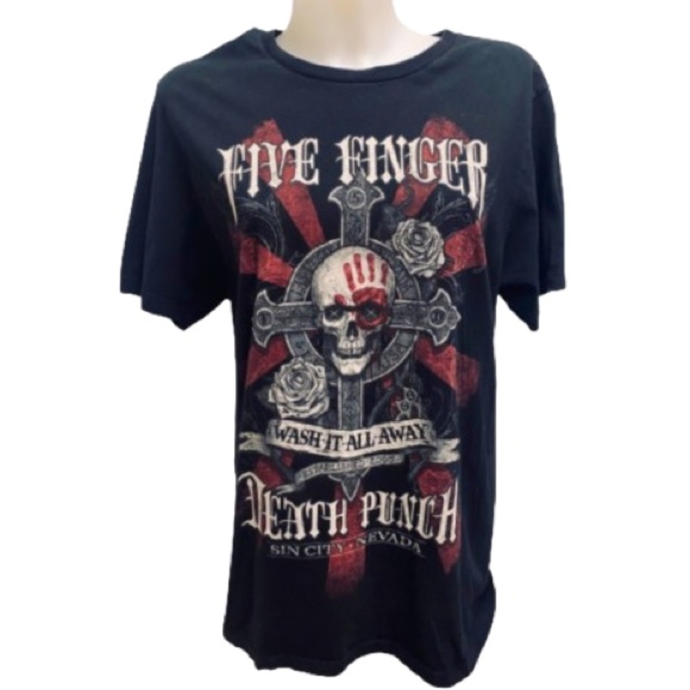 Five Finger Death Punch Wash it All Away Las Vegas 2 Sided Metal Rock Band Shirt